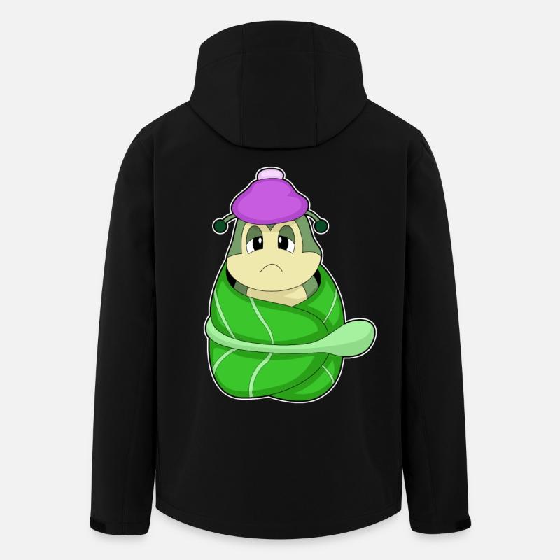 Raupe Blatt Krank - Recycelte Männer Softshell-Jacke von Stanley/Stella - Schwarz