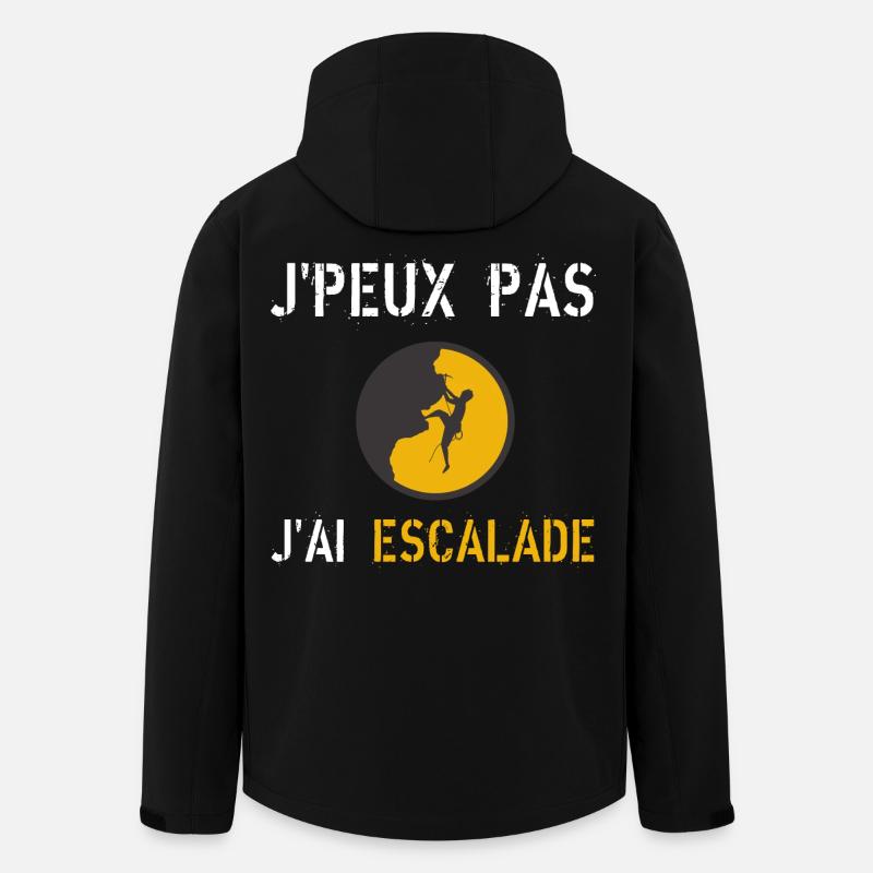 j'peux pas j'ai escalade - Veste softshell homme en polyester recyclé Stanley/Stella - noir