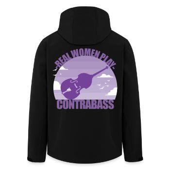 Contrebasse Bassiste Musicien Girl Gift - Veste softshell homme en polyester recyclé Stanley/Stella - noir - Dos - AI Model Male 185 light (185cm)