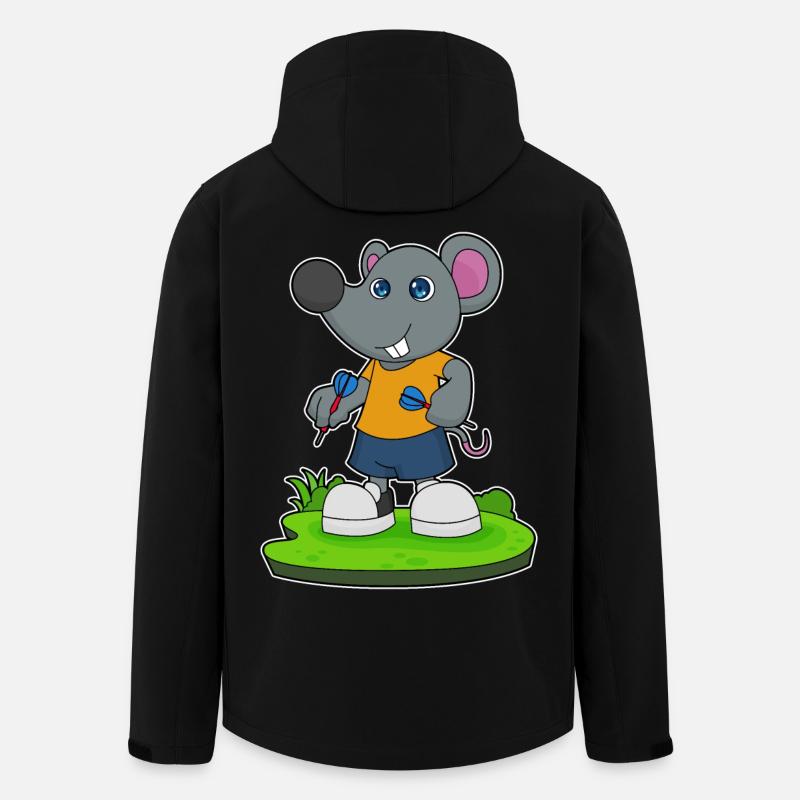Maus Dart Dartpfeil - Recycelte Männer Softshell-Jacke von Stanley/Stella - Schwarz