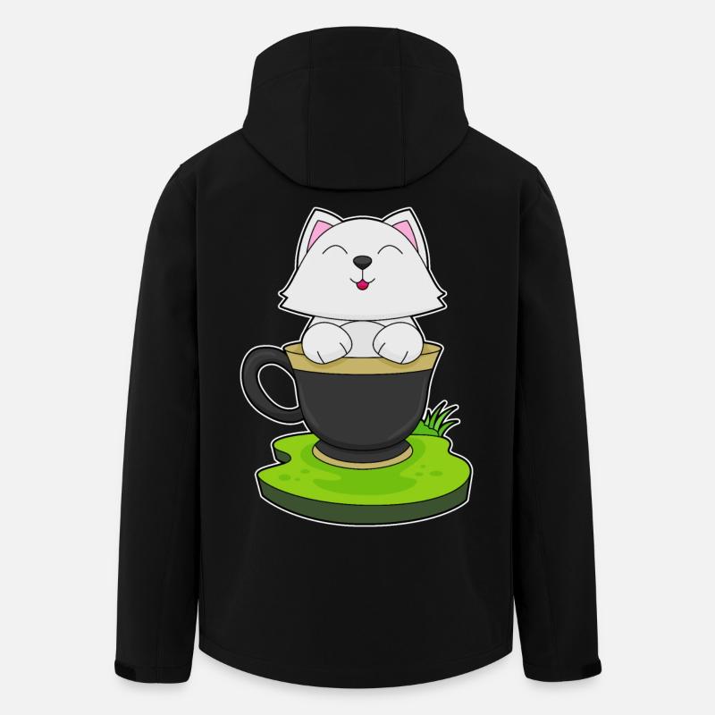 Cat Cup - Men’s Recycled Softshell Jacket by Stanley/Stella - black