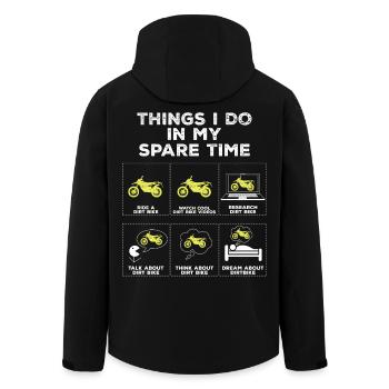 Dinge in meiner Freizeit Dirt Bike Motocross - Recycelte Männer Softshell-Jacke von Stanley/Stella - Schwarz - Hinten - AI Model Male 185 light (185cm)