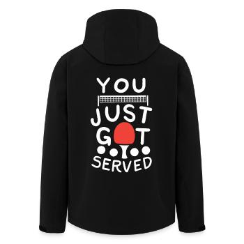You Just Got Served - Men’s Recycled Softshell Jacket by Stanley/Stella - black - Back - AI Model Male 185 light (185cm)