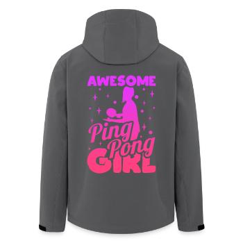 Awesome Ping Pong Girl - Recycelte Männer Softshell-Jacke von Stanley/Stella - Schwarz - Hinten - AI Model Male 185 light (185cm)