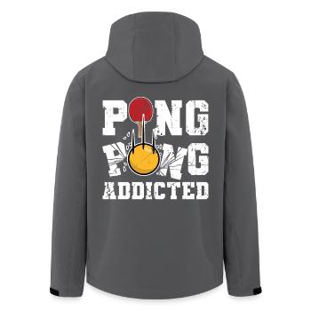 Lustiger Ping Pong Spruch - Recycelte Männer Softshell-Jacke von Stanley/Stella - Schwarz - Hinten - AI Model Male 185 light (185cm)