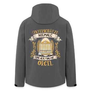 Orgel Musikerin Kirche Organistin Geschenk - Recycelte Männer Softshell-Jacke von Stanley/Stella - Schwarz - Hinten - AI Model Male 185 light (185cm)