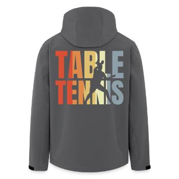 Ping Pong - Men’s Recycled Softshell Jacket by Stanley/Stella - black - Back - AI Model Male 185 light (185cm)