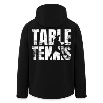 Table tennis - Men’s Recycled Softshell Jacket by Stanley/Stella - black - Back - AI Model Male 185 light (185cm)