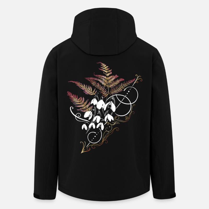 Farn Schneeglöckchen Frühling - Recycelte Männer Softshell-Jacke von Stanley/Stella - Schwarz