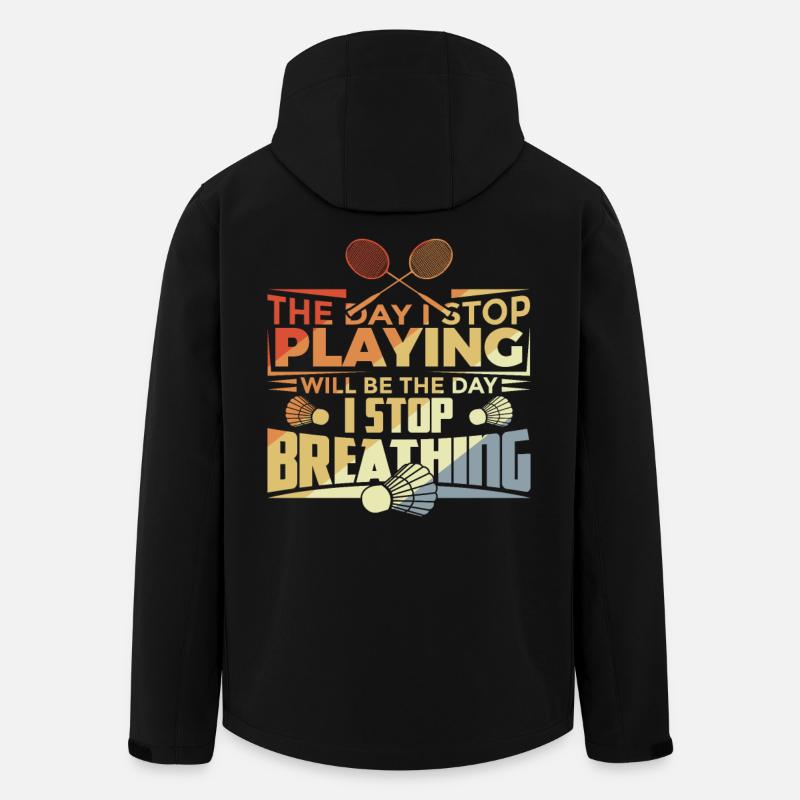 Badminton Motivation - Recycelte Männer Softshell-Jacke von Stanley/Stella - Schwarz