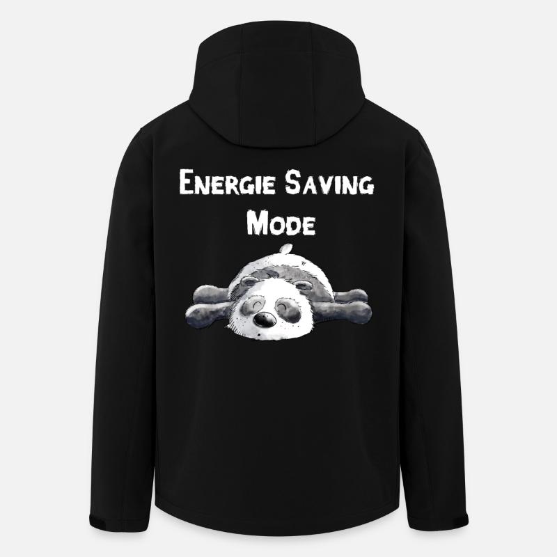 Dreaming Panda Bear - Men’s Recycled Softshell Jacket by Stanley/Stella - black