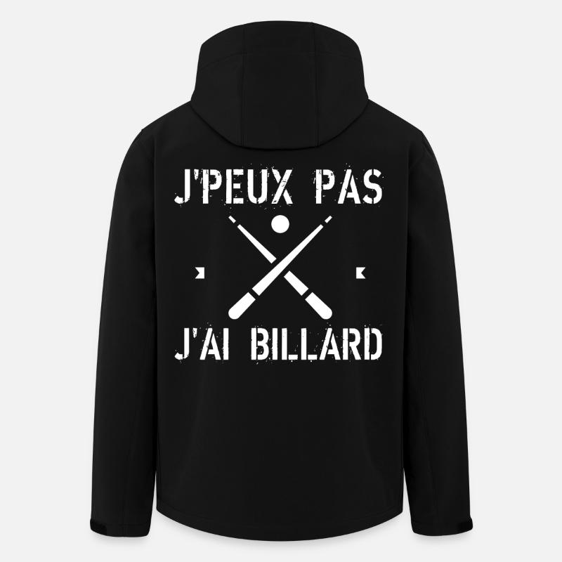 J'Peux Pas J'Ai Billard - Veste softshell homme en polyester recyclé Stanley/Stella - noir