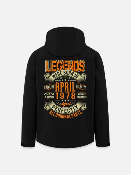 1978 April Birthday Legend - Men’s Recycled Softshell Jacket by Stanley/Stella - black