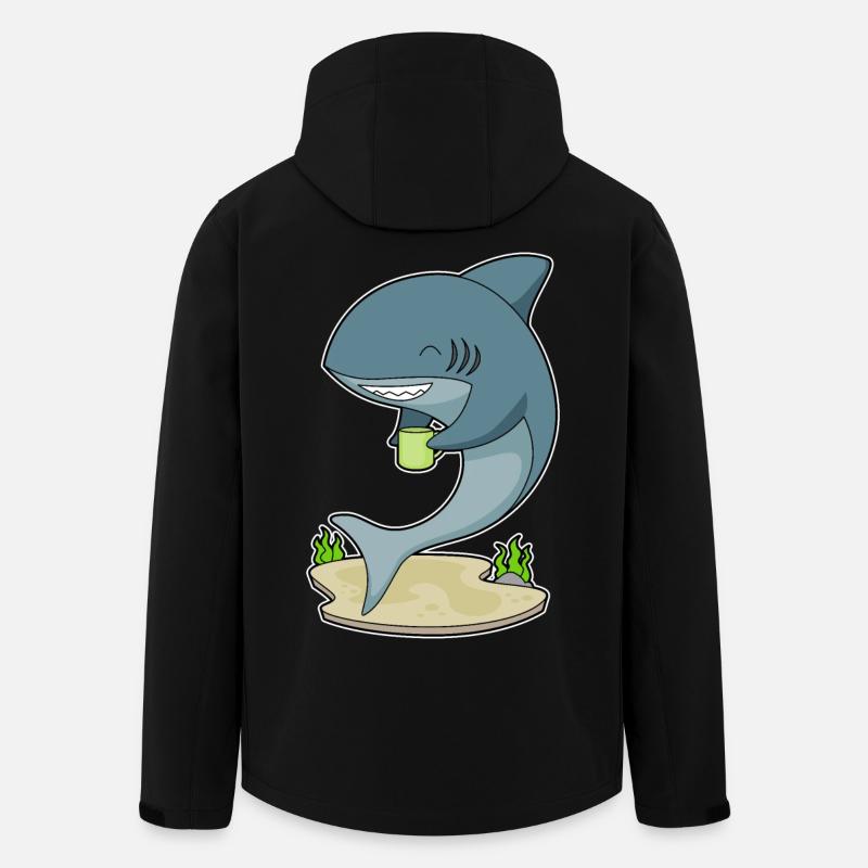Hai Becher Kaffee - Recycelte Männer Softshell-Jacke von Stanley/Stella - Schwarz
