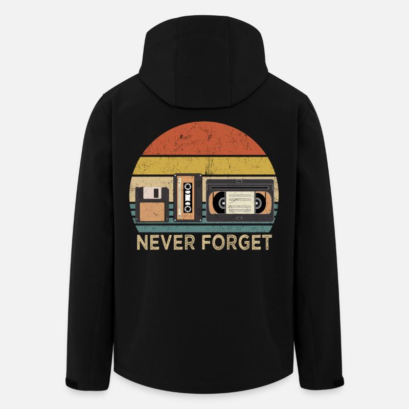 Cassette rétro : n’oubliez jamais le design - Veste softshell homme en polyester recyclé Stanley/Stella - noir
