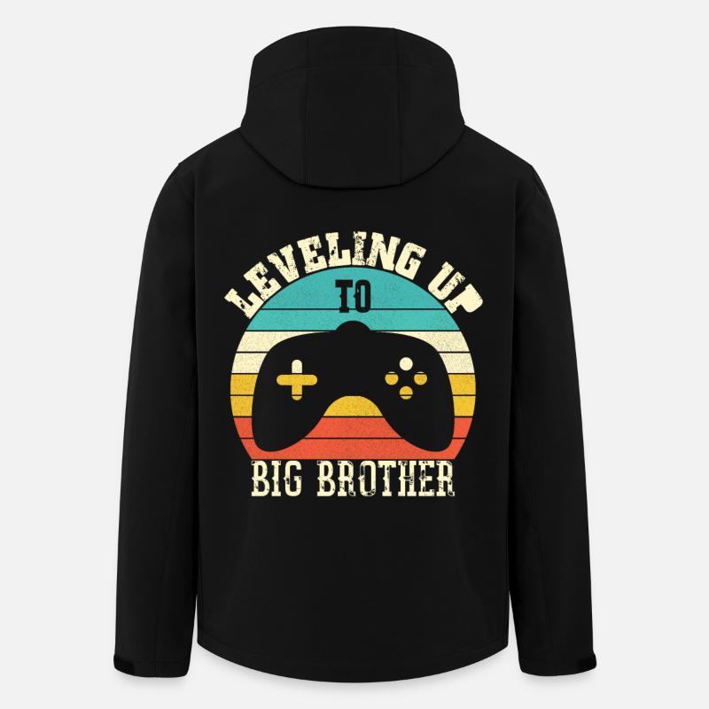 Leveling up to Big Brother - Men’s Recycled Softshell Jacket by Stanley/Stella - black