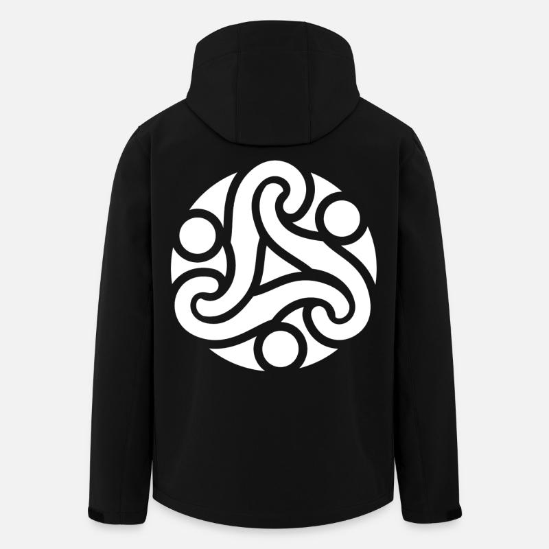 Keltisches Schutzsymbol (weiß) - Recycelte Männer Softshell-Jacke von Stanley/Stella - Schwarz