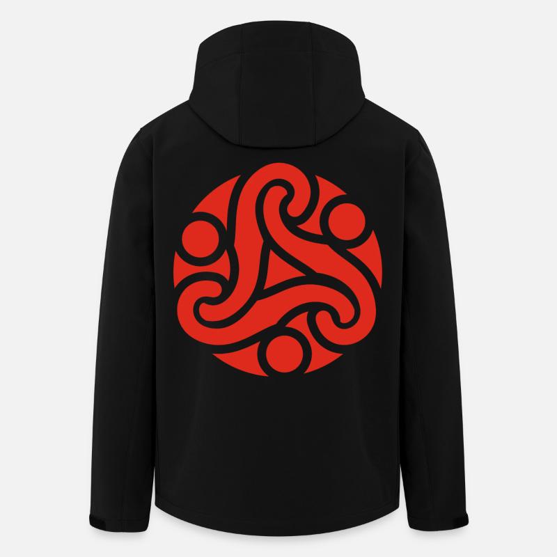 Keltisches Schutzsymbol (rot) - Recycelte Männer Softshell-Jacke von Stanley/Stella - Schwarz