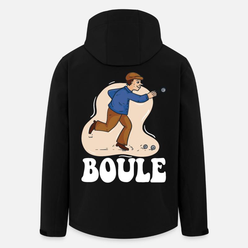 Boule boule pour boules pétanque - Veste softshell homme en polyester recyclé Stanley/Stella - noir