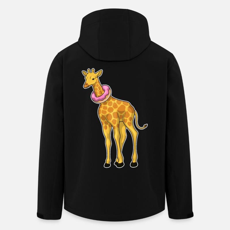 Giraffe Donut - Recycelte Männer Softshell-Jacke von Stanley/Stella - Schwarz