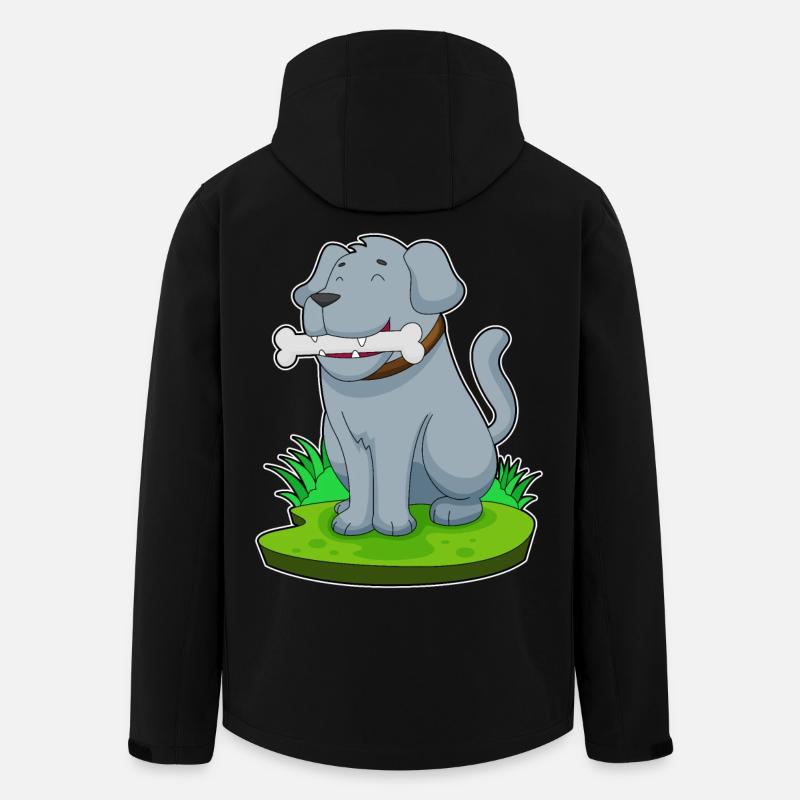 Hund Knochen - Recycelte Männer Softshell-Jacke von Stanley/Stella - Schwarz
