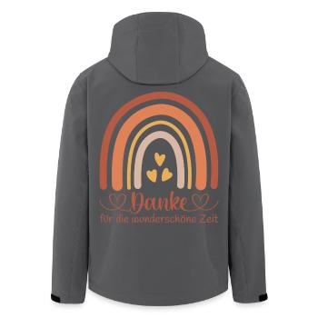 Danke für die wunderschöne Zeit - Kita Abschied - Recycelte Männer Softshell-Jacke von Stanley/Stella - Schwarz - Hinten - AI Model Male 185 light (185cm)
