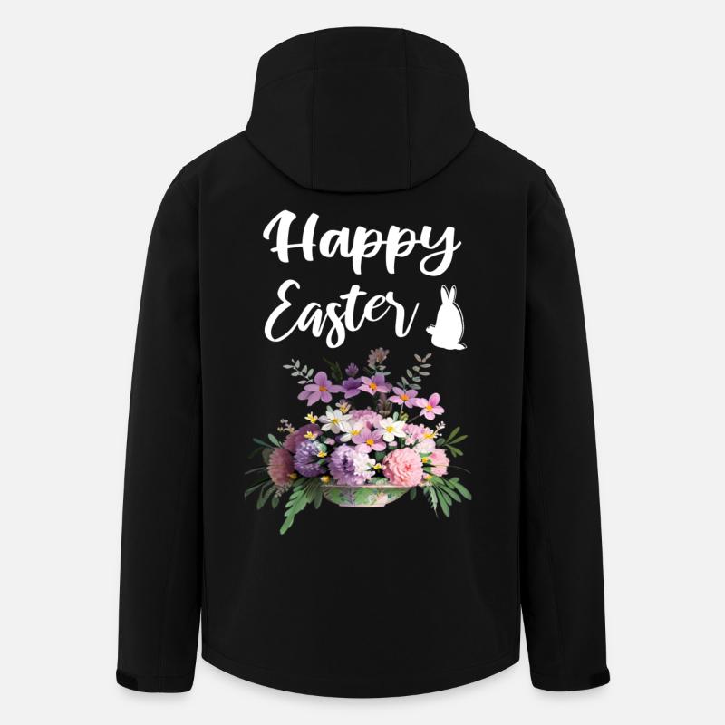 Happy Easter Flowers Bouquet - Men’s Recycled Softshell Jacket by Stanley/Stella - black