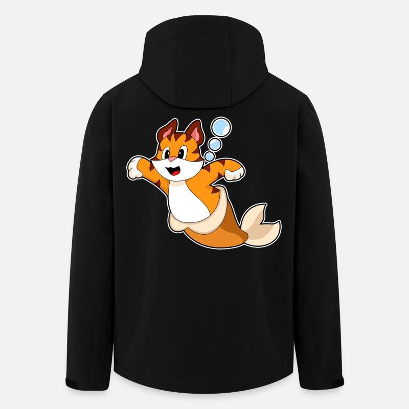 Tiger Meerjungfrau - Recycelte Männer Softshell-Jacke von Stanley/Stella - Schwarz