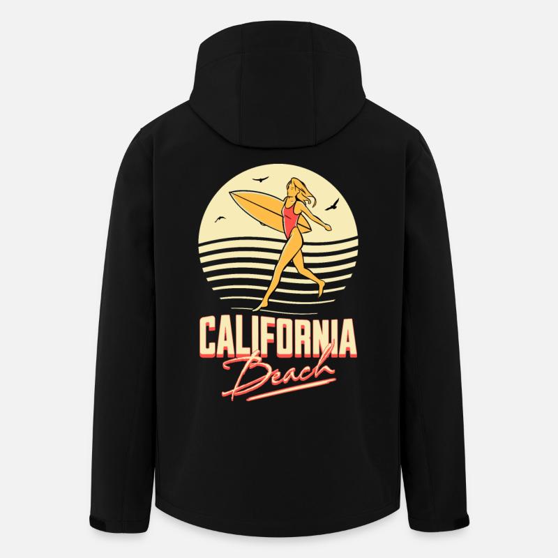 Kalifornisches Strandsurfermädchen - Recycelte Männer Softshell-Jacke von Stanley/Stella - Schwarz