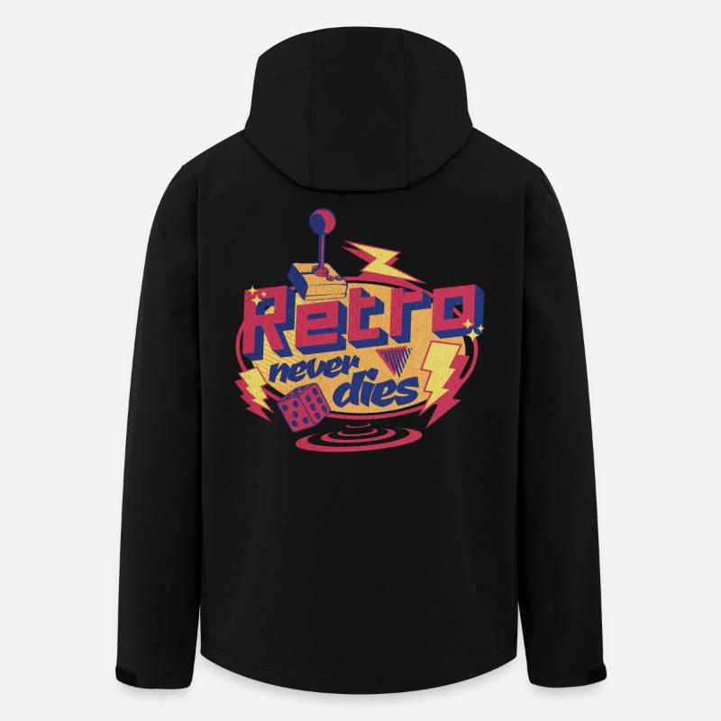 Retro stirbt nie - Recycelte Männer Softshell-Jacke von Stanley/Stella - Schwarz