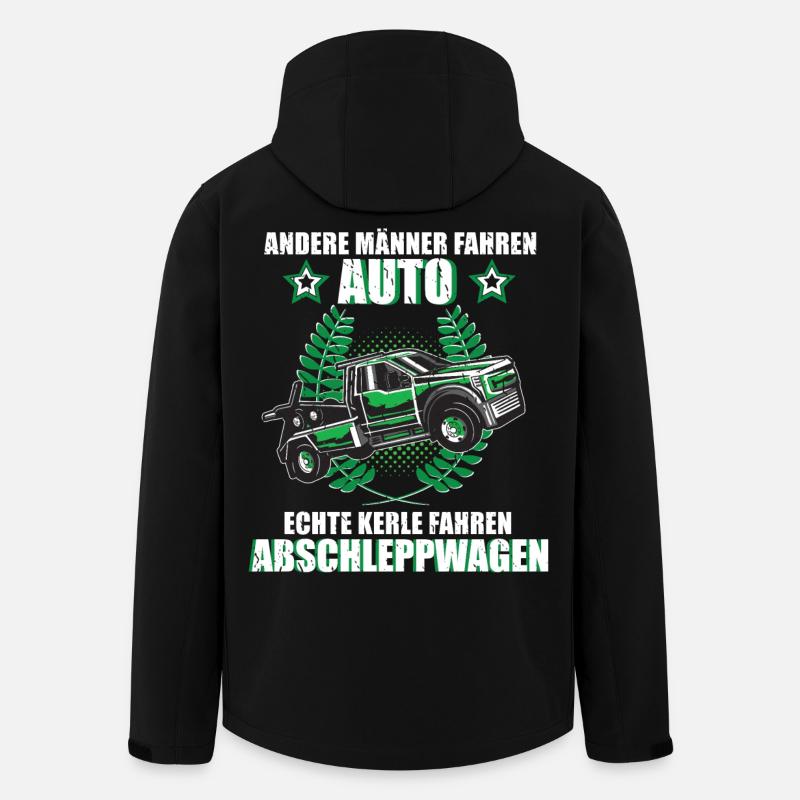 Abschleppwagen Abschlepper Abschleppdienst Fahrer - Recycelte Männer Softshell-Jacke von Stanley/Stella - Schwarz