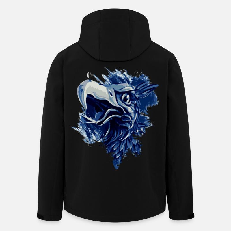 Greif en bleu blanc Rostock - Veste softshell homme en polyester recyclé Stanley/Stella - noir