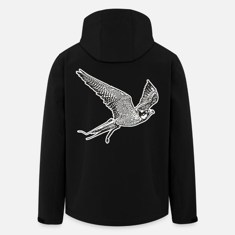 Faucon en vol - Veste softshell homme en polyester recyclé Stanley/Stella - noir