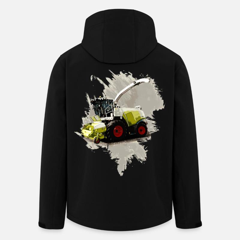 Mähdrescher Claas LEXION 8700 - Recycelte Männer Softshell-Jacke von Stanley/Stella - Schwarz