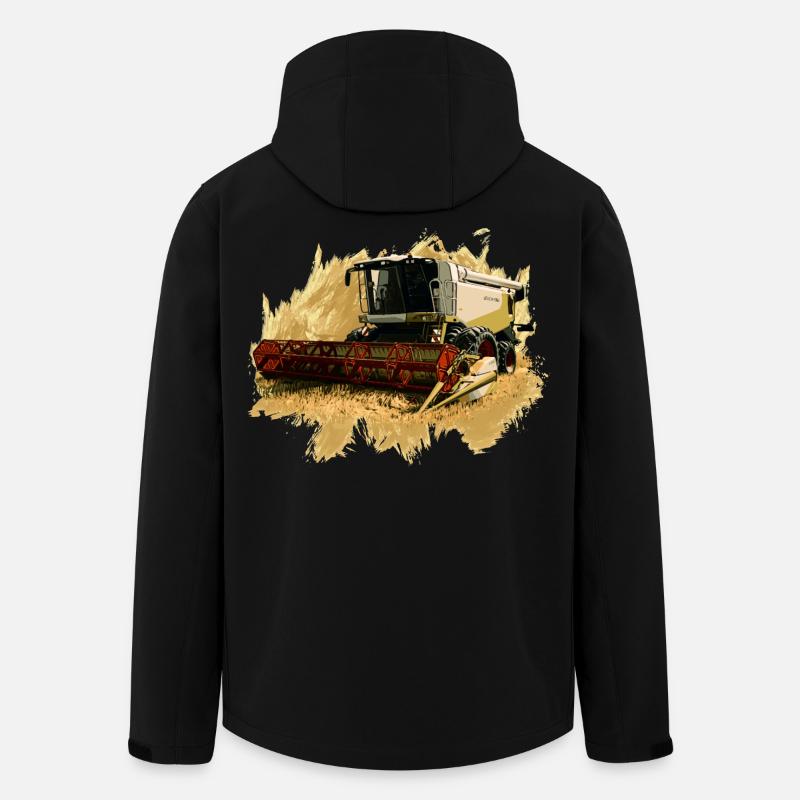 Mähdrescher Lexion 550 - Recycelte Männer Softshell-Jacke von Stanley/Stella - Schwarz