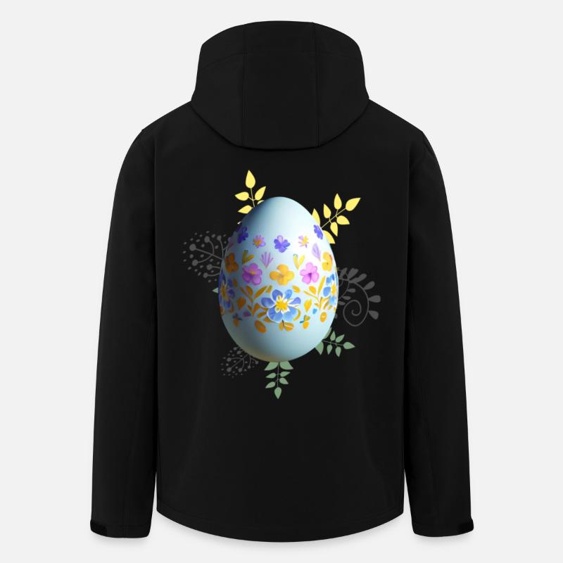 Floral Easter Egg - Men’s Recycled Softshell Jacket by Stanley/Stella - black
