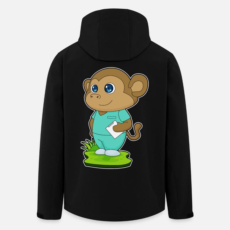 Monkey Nurse - Men’s Recycled Softshell Jacket by Stanley/Stella - black