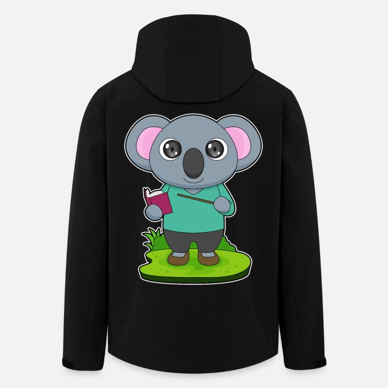 Koala Teacher Pointer - Veste softshell homme en polyester recyclé Stanley/Stella - noir
