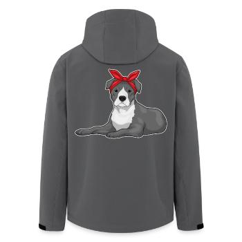 Arc de cheveux de pitbull - Veste softshell homme en polyester recyclé Stanley/Stella - charbon - Dos - AI Model Male 185 light (185cm)