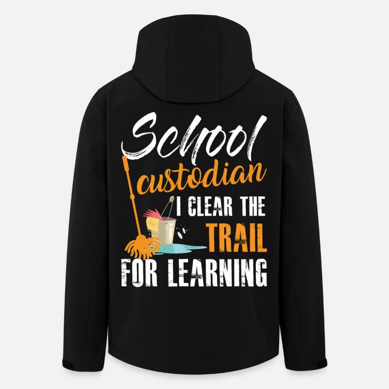 School Custodian Quote Education Custodial - Men’s Recycled Softshell Jacket by Stanley/Stella - black
