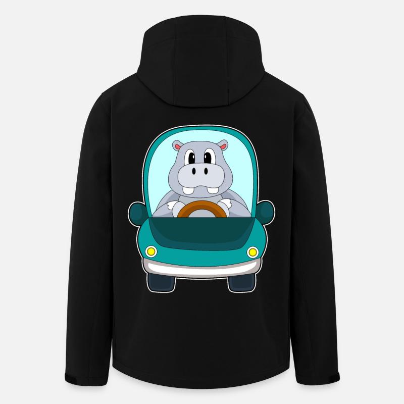 Hippopotame voiture - Veste softshell homme en polyester recyclé Stanley/Stella - noir