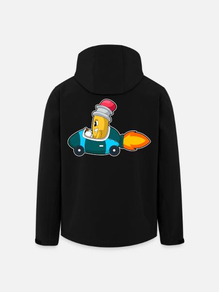 Pencil Car - Men’s Recycled Softshell Jacket by Stanley/Stella - black