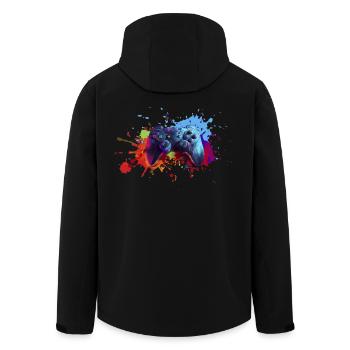 Gamepad Splash Gamer Geschenk Zocker zocken - Recycelte Männer Softshell-Jacke von Stanley/Stella - Schwarz - Hinten - AI Model Male 185 light (185cm)