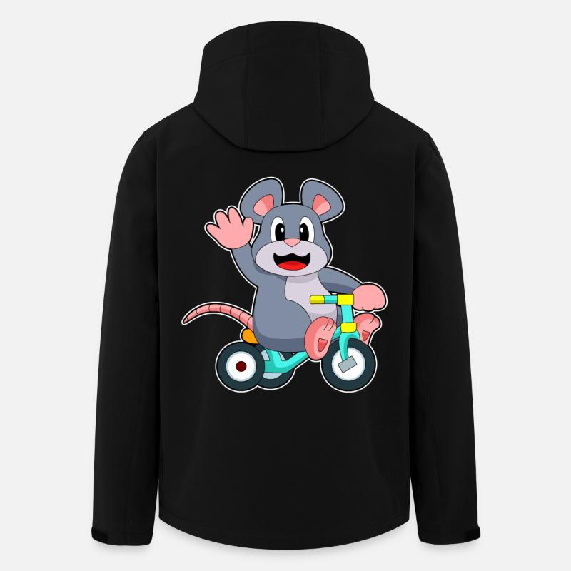 Rat Bicycle - Men’s Recycled Softshell Jacket by Stanley/Stella - black