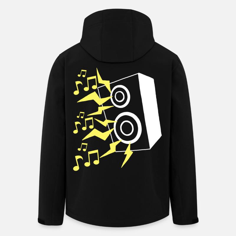 Speaker and music - Men’s Recycled Softshell Jacket by Stanley/Stella - black