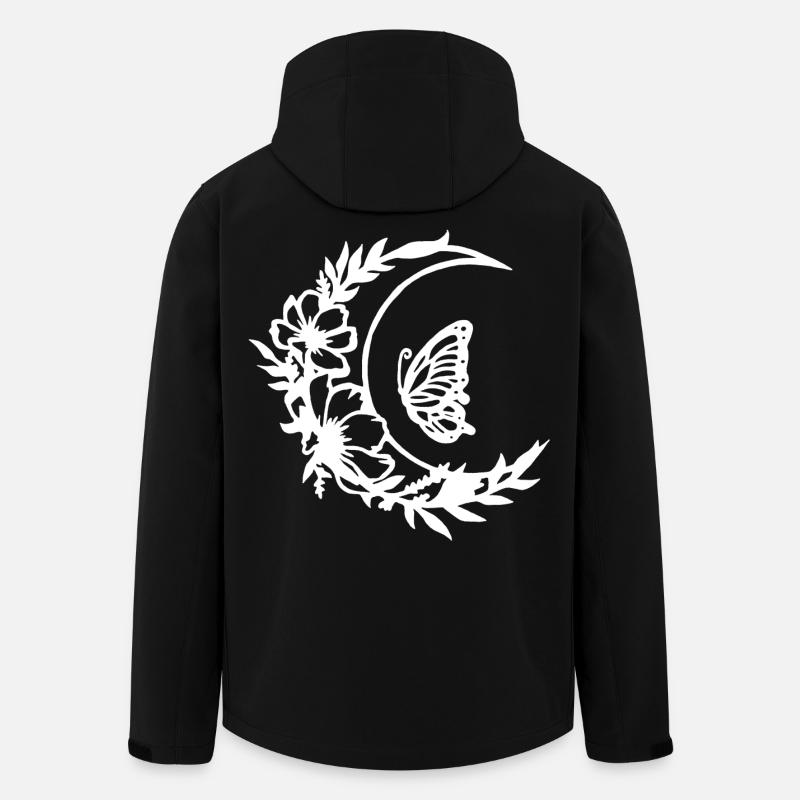 Mondblumen (weiß) - Recycelte Männer Softshell-Jacke von Stanley/Stella - Schwarz