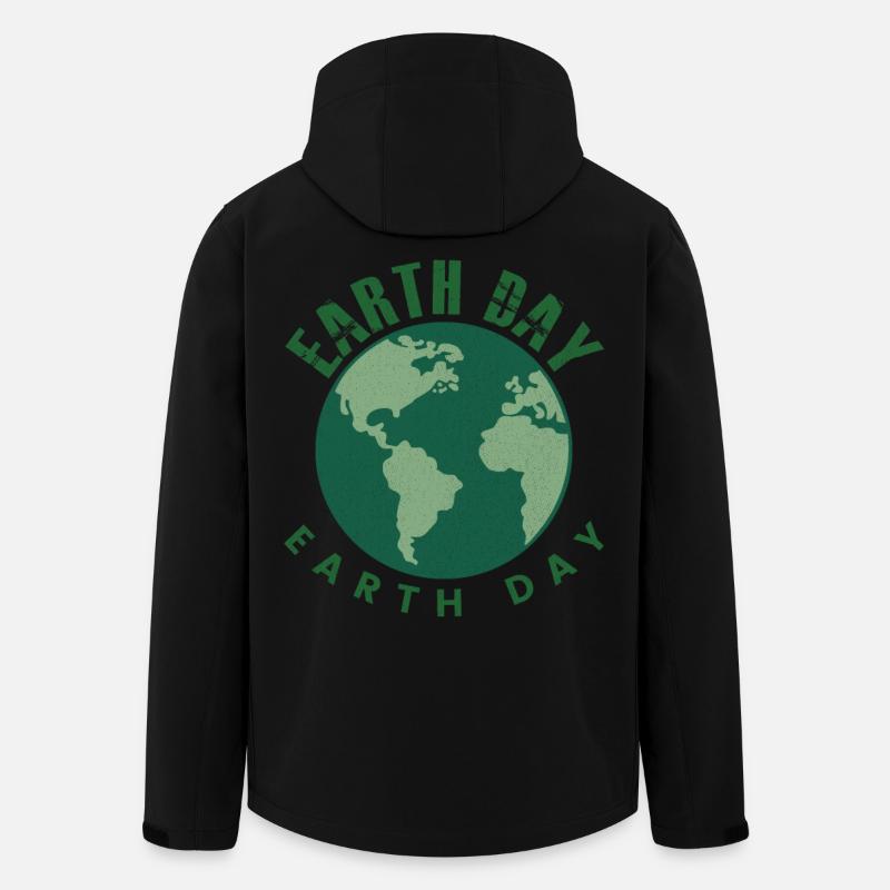 Earth Day Everyday Retro Environment - Men’s Recycled Softshell Jacket by Stanley/Stella - black