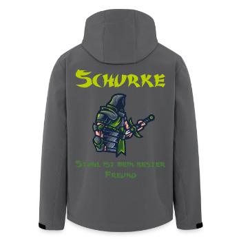 Stahl trifft auf Schatten | Das Schurken-Design - Recycelte Männer Softshell-Jacke von Stanley/Stella - Schwarz - Hinten - AI Model Male 185 light (185cm)