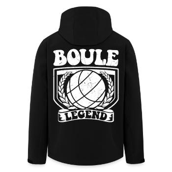 Petanque player Boule ball for Bouler Petanque Boule - Men’s Recycled Softshell Jacket by Stanley/Stella - black - Back - AI Model Male 185 light (185cm)