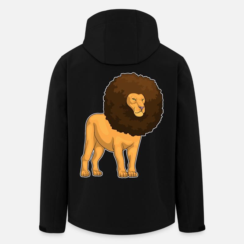 Löwe Afro Haare - Recycelte Männer Softshell-Jacke von Stanley/Stella - Schwarz